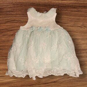 Little Me Elegant Charming Lace Light Blue Formal Dress